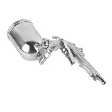 0,8 L Farbspritzpistole mit Becher, Edelstahl, Silber