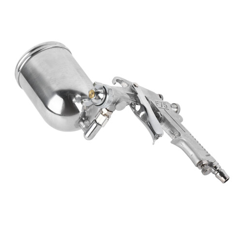 0,8 L Farbspritzpistole mit Becher, Edelstahl, Silber