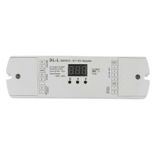 4-kanaals DMX512 naar 1-10V / 0-10V converter, DC 12V-24V ingang, 4CH DMX RDM numerieke display signaaltransformator DL-L