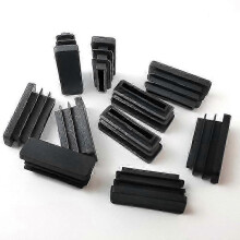 20er-Packung 38x13mm schwarze rechteckige Kunststoff-Endkappen für Tisch- und Stuhlbeine aus Rohr