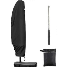 Stevige parasolhoes met lange ritssluiting van 1,4 m voor tuinparasols van 3m en 4m.