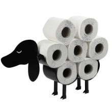Toiletpapierhouder voor honden, wandgemonteerde badkamerorganizer.