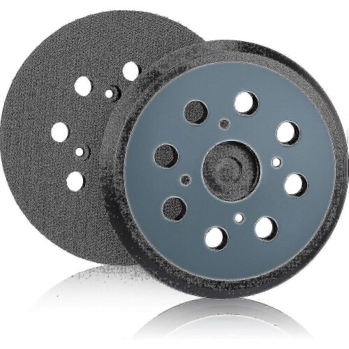 125mm 8-Hole Replacement Hook And Loop Orbital Sander Pads (2 Pieces, Blue)