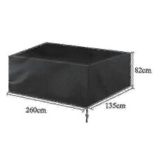 Waterdichte, robuuste pooltafelhoes van 2,4 meter (8 ft) - 260x135x82 cm, stofbescherming voor pooltafels van 2,1/2,4/2,7 meter (7/8/9 ft).