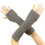 Womens Fingerless Long Gloves Mittens Plain Half Finger 1