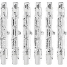 Lampadine alogene di ricambio R7S da 78 mm, 150 W, confezione da 6, per illuminazione di sicurezza esterna.