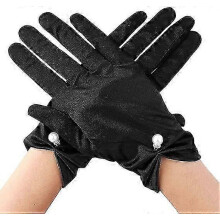 Ladies Elegant Short Gloves for Bridal Floral Wrist Lace Gloves Courtesy Summer Gloves for Wedding Opera Party (1Pair)