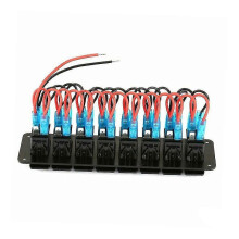 Wasserdichtes 12V/24V 8-fach LED-Schaltfeld für Boote, Wohnmobile, Autos und LKWs