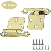 Charnières de meubles - Charnières encastrées en laiton à fermeture automatique (10 paires)