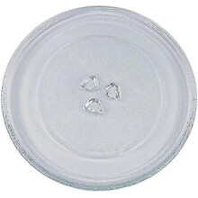 24.5 Cm Universal Glass Turntable Plate for Microwave with 3 Fixtures
