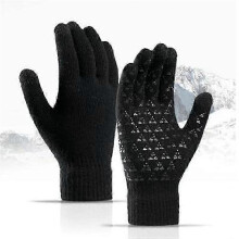 Winter Gloves For Men And Women Touch Screen Anti-slip Silicone Gel Thermal Soft Warm Lining