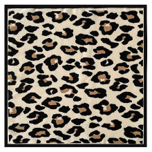 Moderne sjaal met luipaardprint, decoratieve hoofddoek, haarband, onmisbaar accessoire voor modebewuste meiden RZ7052, koffiekleur