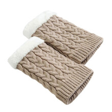 Women Short Boots Socks Winter Warm Boot Cuffs Crochet Boot Toppers Socks Leg Warmers Cable Knitted Leg Socks Streetwear old khaki