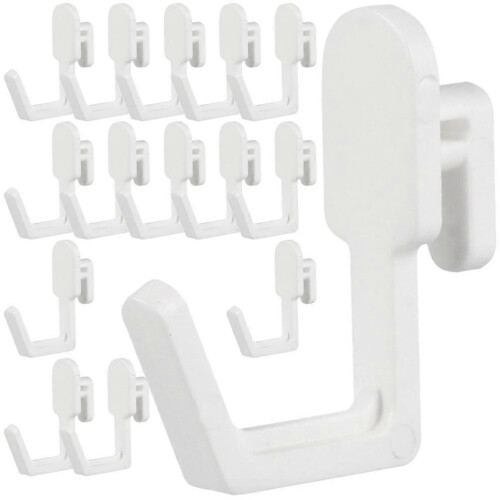 J shaped hooks 24pcs for pegboard storage solutions