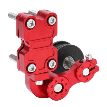 Motorrad-Kettenspanner, automatischer Versteller, universell für ATV, Offroad-Fahrzeuge, Dirtbikes (Rot)