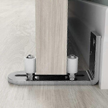 Kugelgelagerte Gleitschienen für Bodenmontage silber