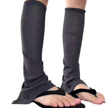 Aislantes flexibles de algodón para piernas de mujer, rodilleras ligeras con abertura para entrenamientos, viajes y conjuntos de moda, color blanco.