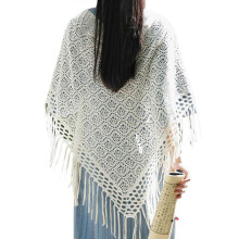 Gehaakte sjaal in Boheemse stijl, gebreide schouderomslag voor de zomer en lente, nekaccessoire voor dames, geschikt voor diverse outfits en jurken.