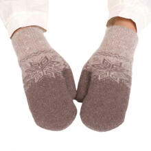 Warm Thermal Gloves Thick Stylish Mitten Gloves Full Finger Gloves Stylish Thicken Gloves for Girl Women light white