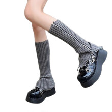 Women Cute Knitted Leg Warmers Girls 80s Harajuku Punk Knee High Leg Socks Preppy Stockings Loose Socks Gothic Clothes