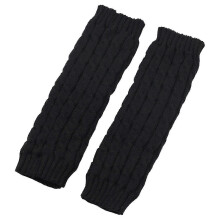 Leg Warmer Harajuku Knit Oversleeve for Women Gift Knitted Leg Warmer with Furry Lining Sleeves Punk Stockings khaki