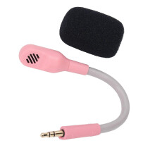 Ersatzmikrofon für Barracuda X Wireless Gaming-Headset, professionelles 3,5-mm-Klinken-Mikrofon mit abnehmbarem Mikrofonarm, Pink