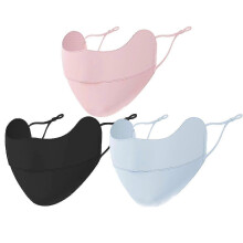 2025 Latest Model UV Mask Sun Protection, UPF 50+ Blocks 98% of UVA/UVB Rays, Women's Washable Reusable UV Mask (3 Pack) Black/Blue/Pink 1 Piece (3 Pa