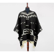Réplique du poncho de cowboy western de Clint Eastwood, faite à la main en fausse laine d'alpaga.