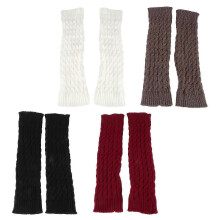 Scaldamuscoli caldi in maglia per donna, offrono protezione, 4 paia, colori assortiti, lana