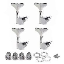 4R Electric Bass Guitar Tuners Machine Heads Bass Guitar Tuning Pegs Tuning Keys Buttons Chrome Guit