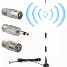DAB FM Radio Antenna for Vehicle Installation, 7dBi Gain with Magnetic Mount