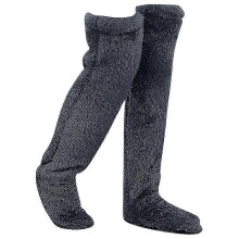 Calcetines altos y peludos que cubren las rodillas, calentadores de piernas de invierno, calcetines de felpa extra gruesos.