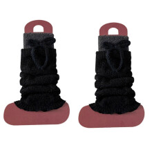 Elegant Knitted Stretch Leg Warmers Boot Covers Sweet Bows Ruffled Color Block Patchwork Leg Covers Calf Socks for Women coffee