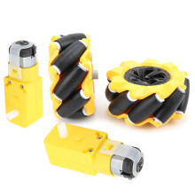 Mecanum-Rad für TT-Getriebemotor, Smart-Robot-Autoteile, Zubehör, DIY-Spielzeugkomponenten, 80 mm