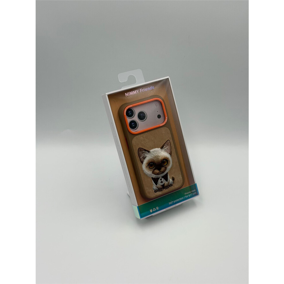 Nimmy Siamese Cat Case Iphone 17 Pro Brown Orange Orange,Brown 6971080313486