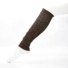 Botas altas de lana de invierno, cálidas hasta la rodilla, de ganchillo.