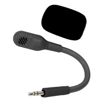 Ersatzmikrofon für Barracuda X Wireless Gaming-Headset, professionelles 3,5-mm-Klinken-Mikrofon mit abnehmbarem Mikrofonarm, Schwarz