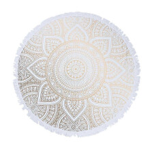 Sneldrogende ronde strandhanddoek: Abstracte mandala-yogamat/douchehanddoek (diverse designs)
