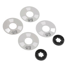 DIY-Tonbandgerät im Retro-Stil, leere Metallspule mit 4 Spulen und 2 Rädern für Musikaufnahmen, silberfarben