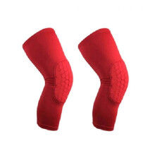 Knee Pads for Youth Adult, Basketball Knee Brace Support, Collision Avoidance Kneepad Compression Calf Shin -1Pair (Red L)