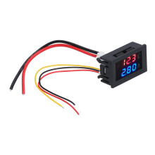 Digitale voltmeter/ampremeter met dubbel LED-display, spannings- en stroommeting, DC 0V-100V 10A