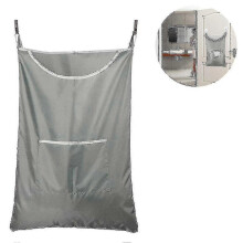 Durable Oxford Bag Laundry Hamper Bag, Over The Door Cloth Basket With Hooks, For Bathroom, Storage, Wall, Closet, 75x50cm