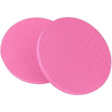 Lot de 2 coussins ronds et épais pour le yoga et le Pilates : confort et soutien pour les mains et les poignets. Rose.