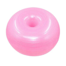 Ballon de yoga rose en forme de donut - Chaise ballon de yoga - Appareil d'équilibre - Gonflable épais anti-éclatement