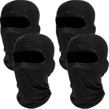 4 Stück Sturmhauben-Gesichtsmasken: Vollständige Gesichtsbedeckung mit Kapuze für Damen und Herren
