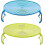 Kitchen Microwave Steaming Rack Set - Foldable Tray and Plate Holder for 2 1