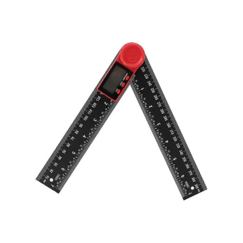 Digital Display Angle Ruler 2 in 1 Plastic Lightweight Convenient Black Digital Angle Finder200mm