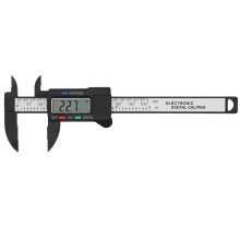 Digitale schuifmaat met LCD-display, zeer nauwkeurig, gemaakt van kunststof en koolstofvezel, met een nonius-schaal van 0-100 mm.