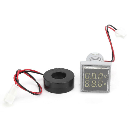 AD16?22FVA 2-in-1 Voltmeter Amperemeter Spannings- en Stroommeter Tester Meetindicator Wit