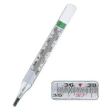 Klassieke glazen thermometer voor Geratherm met dubbele klinische schaalverdeling